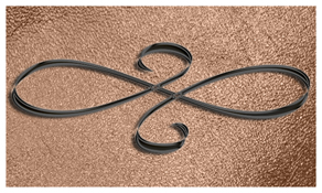 DNSEMP-C-601-BK-SH-BZ Black Scroll Shimmer Bronze